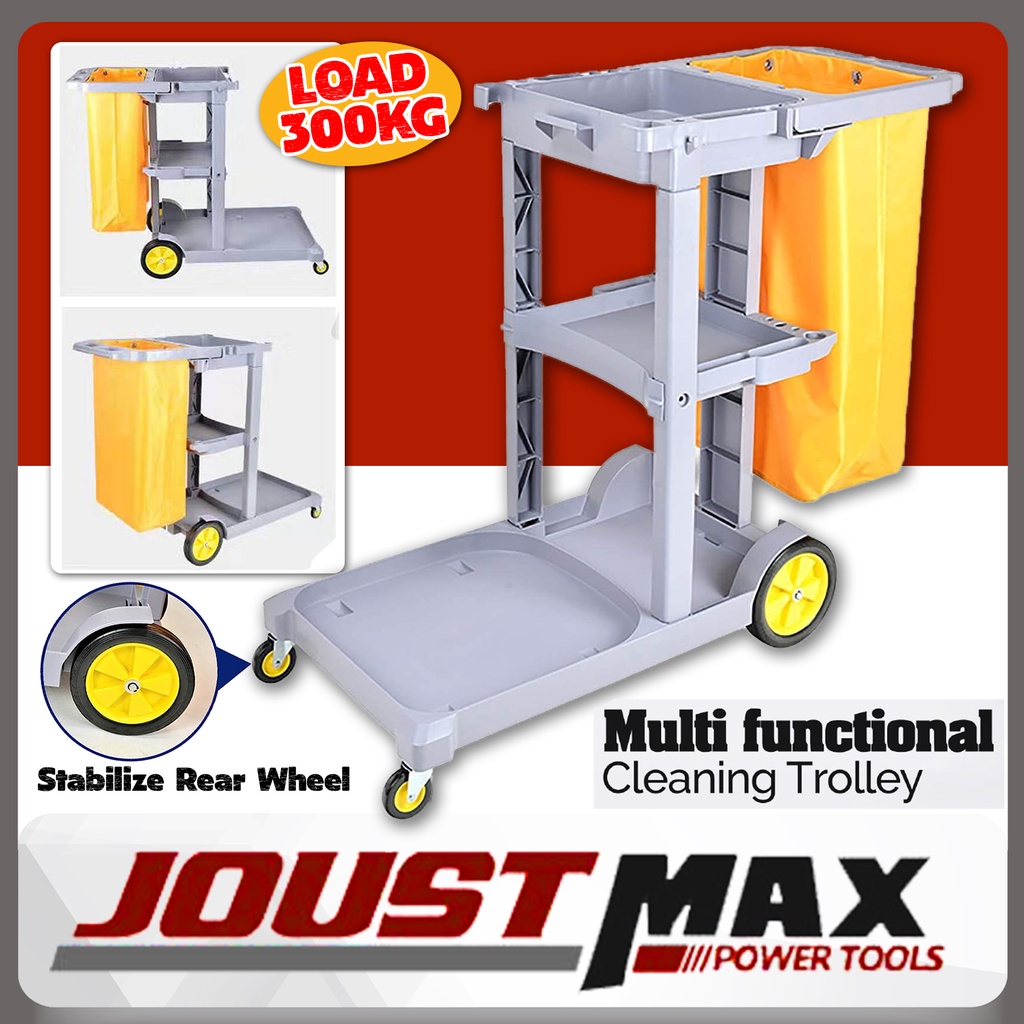 8080 MULTI PURPOSE CLEANING TROLLEY JANITOR CART FOR MOP BUCKET BROOM
