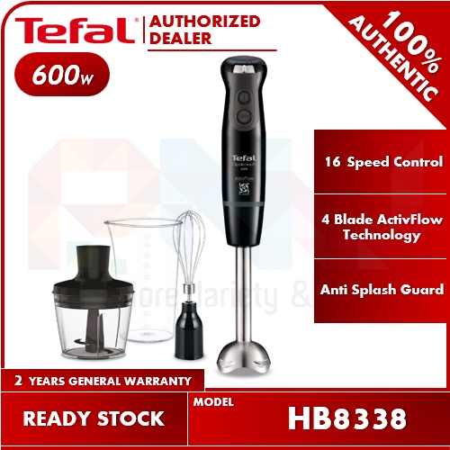 Tefal 600W Opti Touch Hand Blender HB8338 (HB833840) Shopee Malaysia