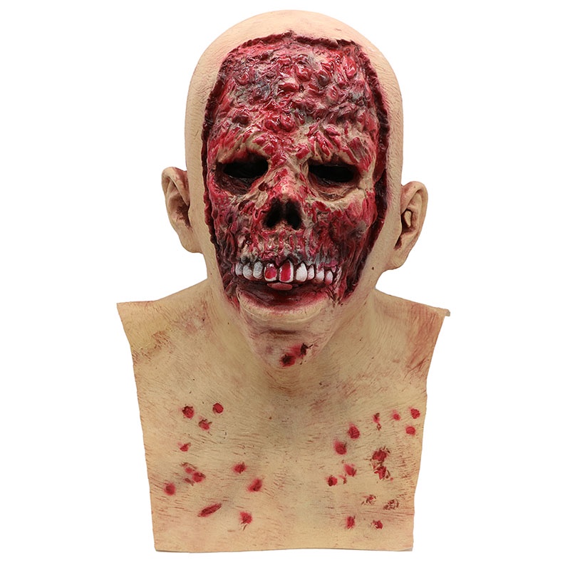 Melting Scary Creepy Face Zombie Latex Mask Horror Halloween Costume ...