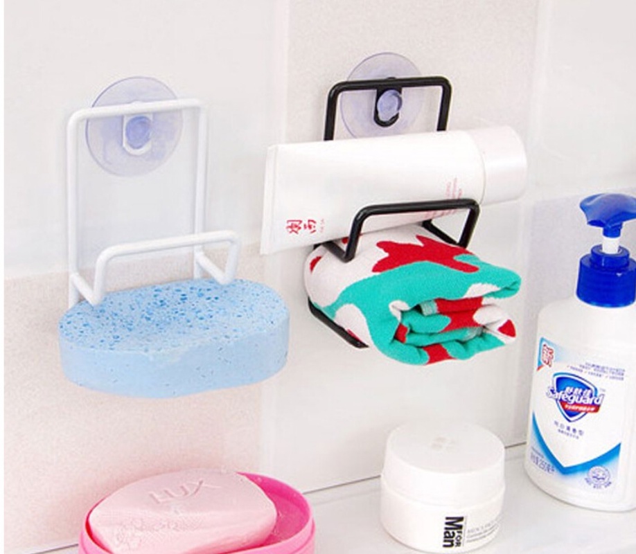 2 Layers Sink Sponge Holder Suction Cup Kitchen Rack Shelf for ...