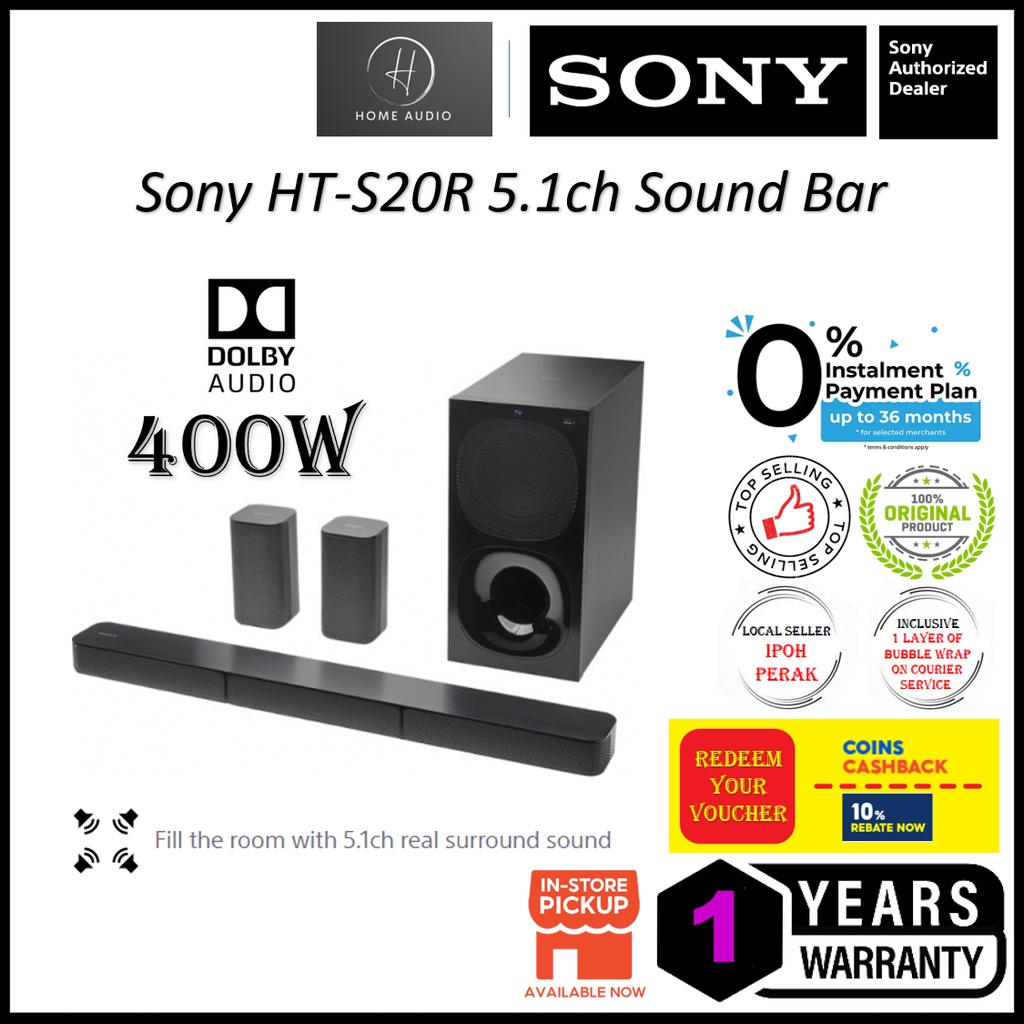 Sony Soundbar with Subwoofer HTS20R 5.1ch Home Cinema Sound Bar