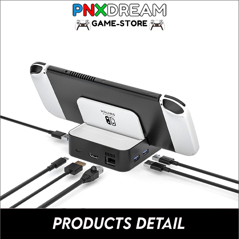 Nintendo Switch USB Type C To 4K HDMI Conversion Dock with RJ45 100Mbps