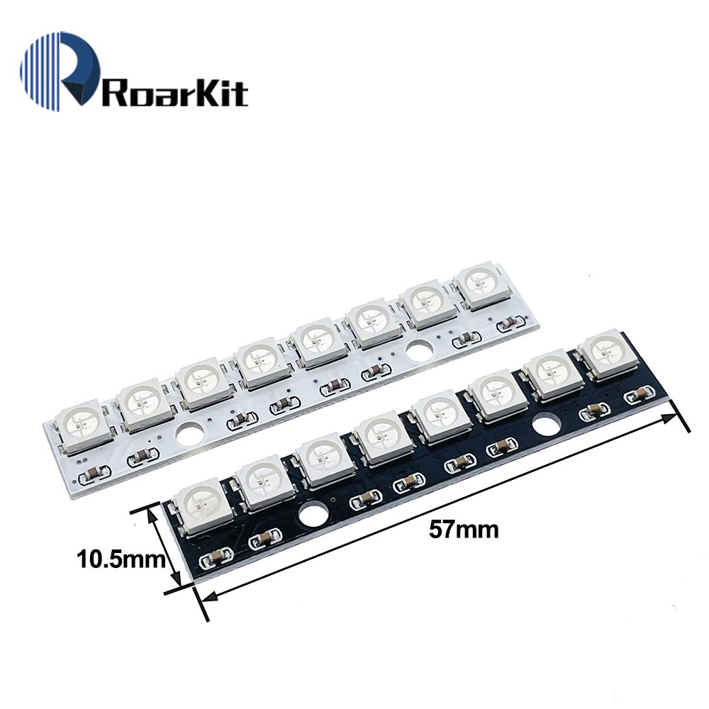 8-Bit RGB LED Lamp Panel 10-Pack - WS2812 5050 Black Board For Arduino Projects