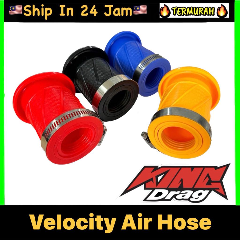 King Drag Racing Trumpet Velocity Throttle Body 32MM48MM Getah Funnel Intake Pipe Air Hose