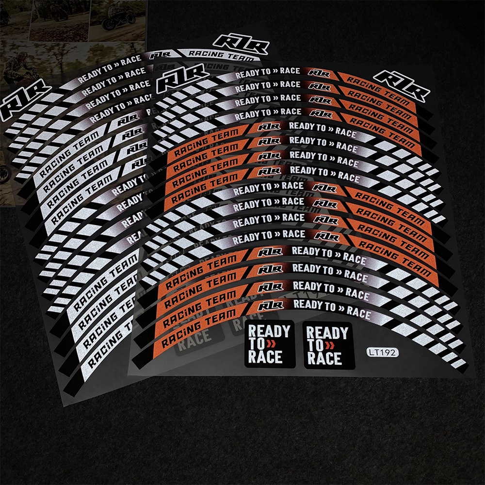 KTM Duke Motorcycle Wheel Sticker 17 Inch Rim Stripe Tape READY TO RACE ...