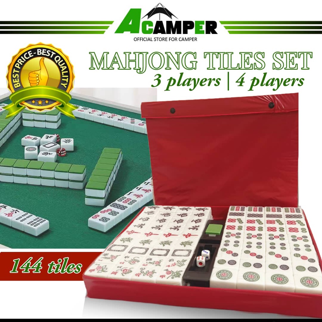 Mahjong Set 4 Player 3 Player Chinese Mahjong Set With Carrying Case