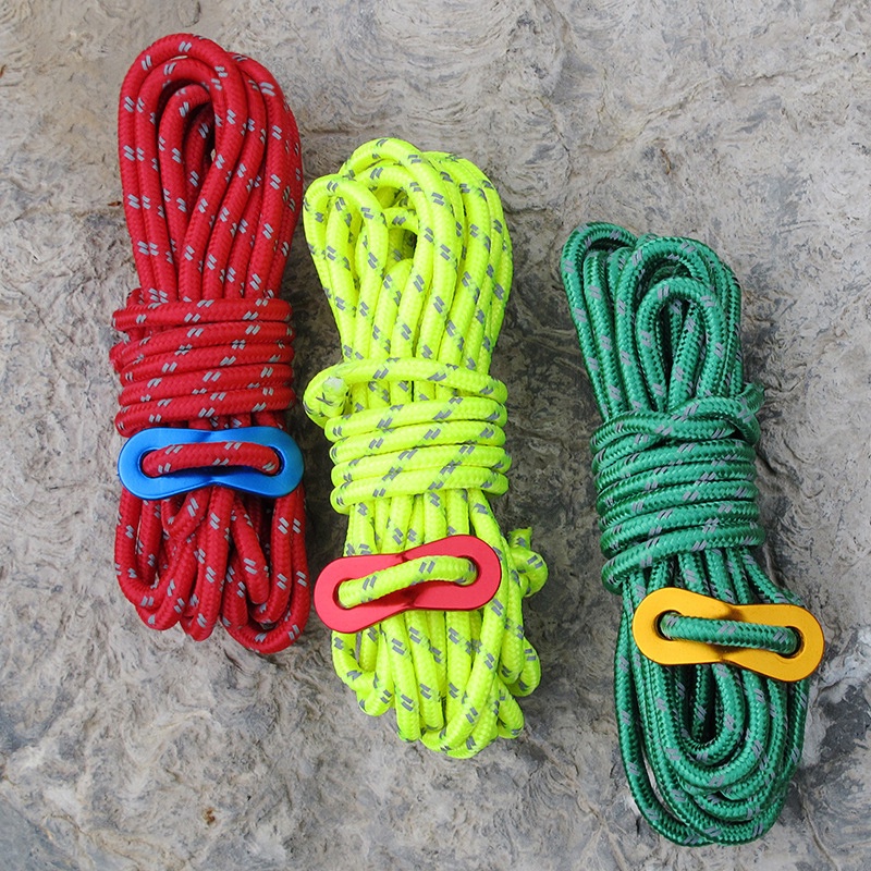4 Meter Nylon Reflective Paracord Wind Rope Flysheet Tensioner Hammock ...