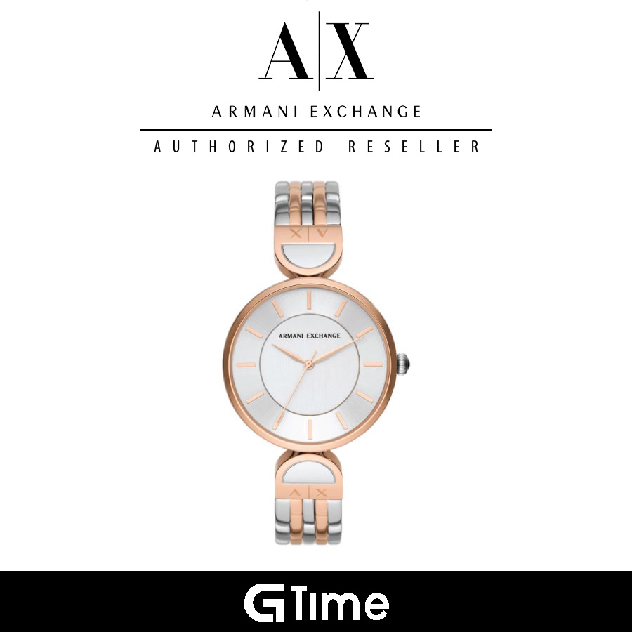 [Official Warranty] Armani Exchange AX5383 Women's Three-Hand Stainless ...