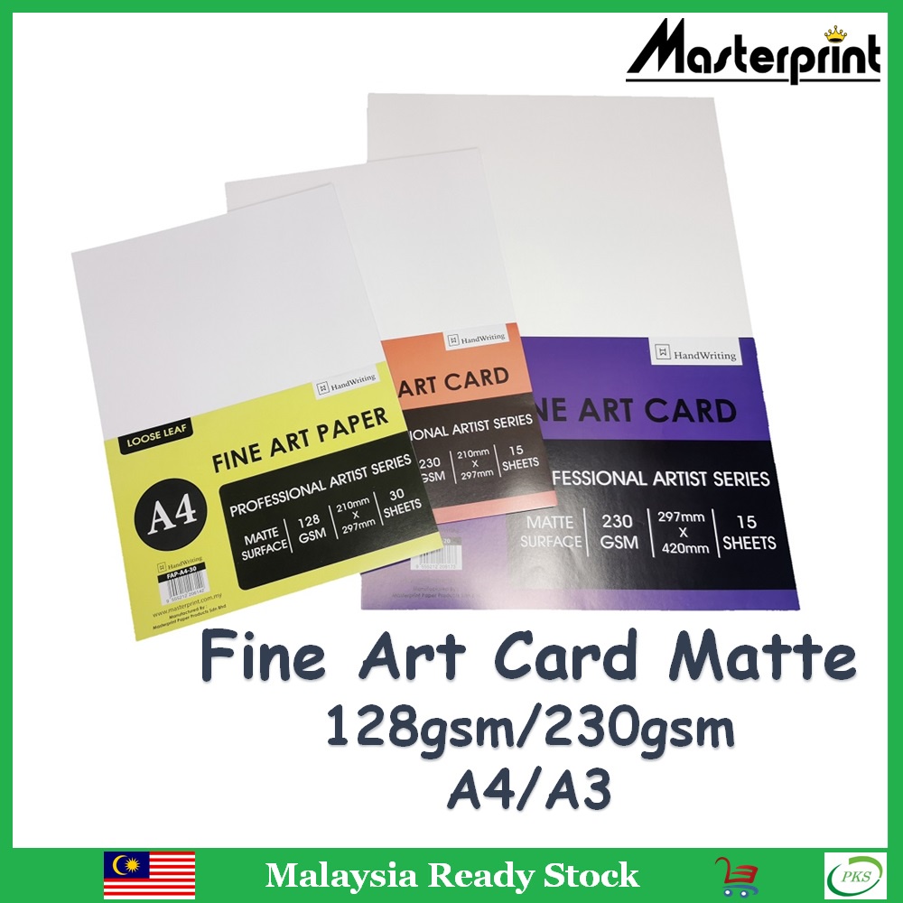 Fine Art Card A4/A3 128gsm/230gsm Fine Art Paper Matte Paper Shopee