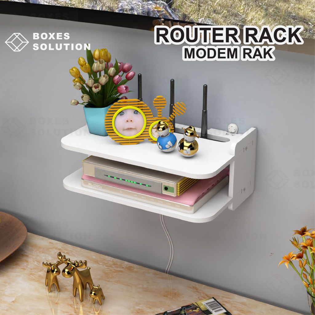 VBS READY STOCK #Router DVD Player Rack Wall Shelf Storage Shelf Wall ...