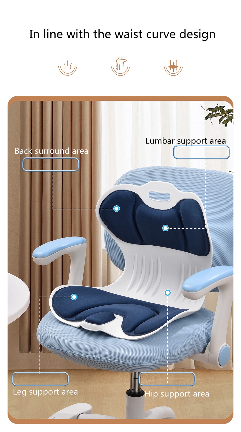 OATSBASF Sitting Posture Corrector Back Lumbar Supporter Adjust Sitting ...