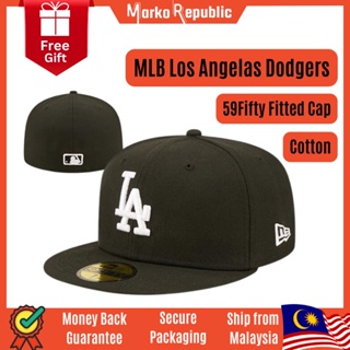 MICKEY MOUSE x Los Angeles Dodgers LA Logo Patch New Era 59Fifty Fitted Hat  (Blue Gray Under Brim)