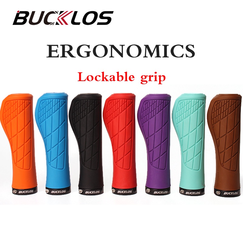 BUCKLOS Ergonomic Locking Mountain Bike Handle Silicone Anti-slip ...
