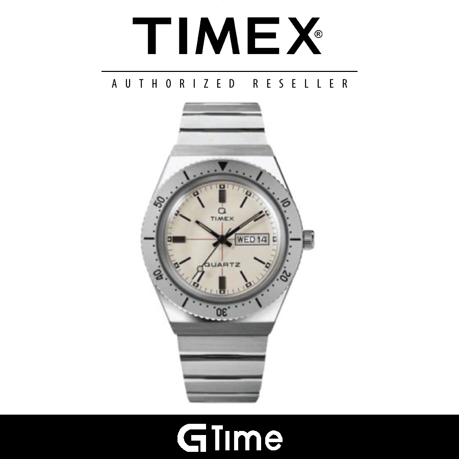 [Official Warranty] Timex TMTW2V08200UJ Men's Q Timex Reissue Creamy