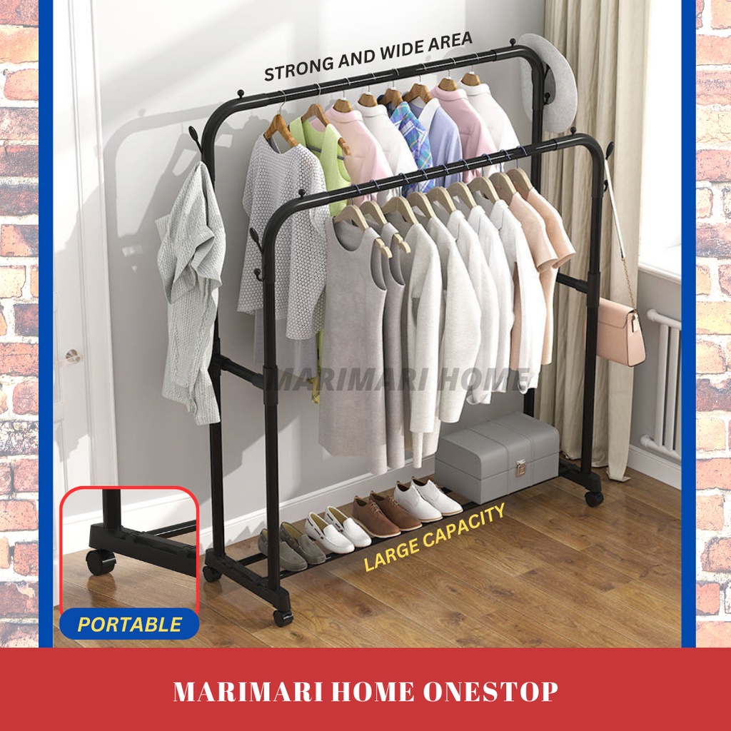 Hanging Rack Hanger Baju Laundry Rack Rack Baju Drying Rack Cloth ...