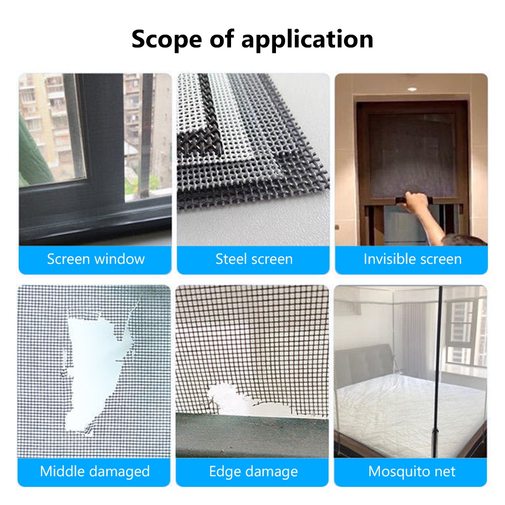 3pcs/set 10cm*10cm Mesh Screen Window Repairing Sticker Anti-Insect Fly ...