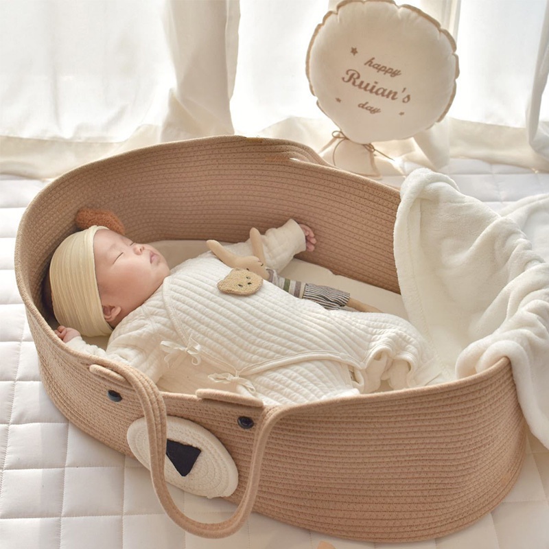 Portable baby bassinet newborn cradle white moses basket infant nursery online