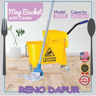 Yocada Mop and Bucket with Wringer Set Sponge Mop and Collapsible