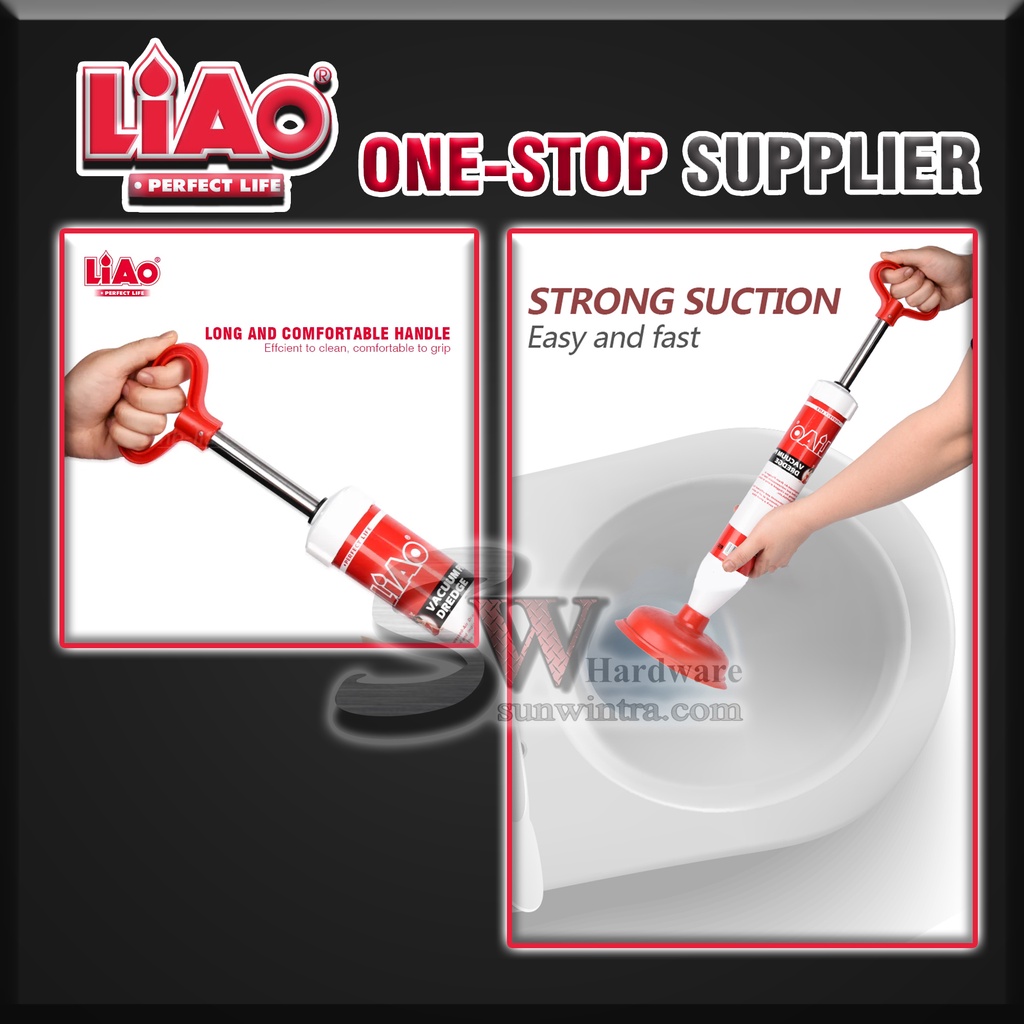 LiAo Vacuum Pipe Dredge High Pressure Drain Buster Toilet Pump Sink