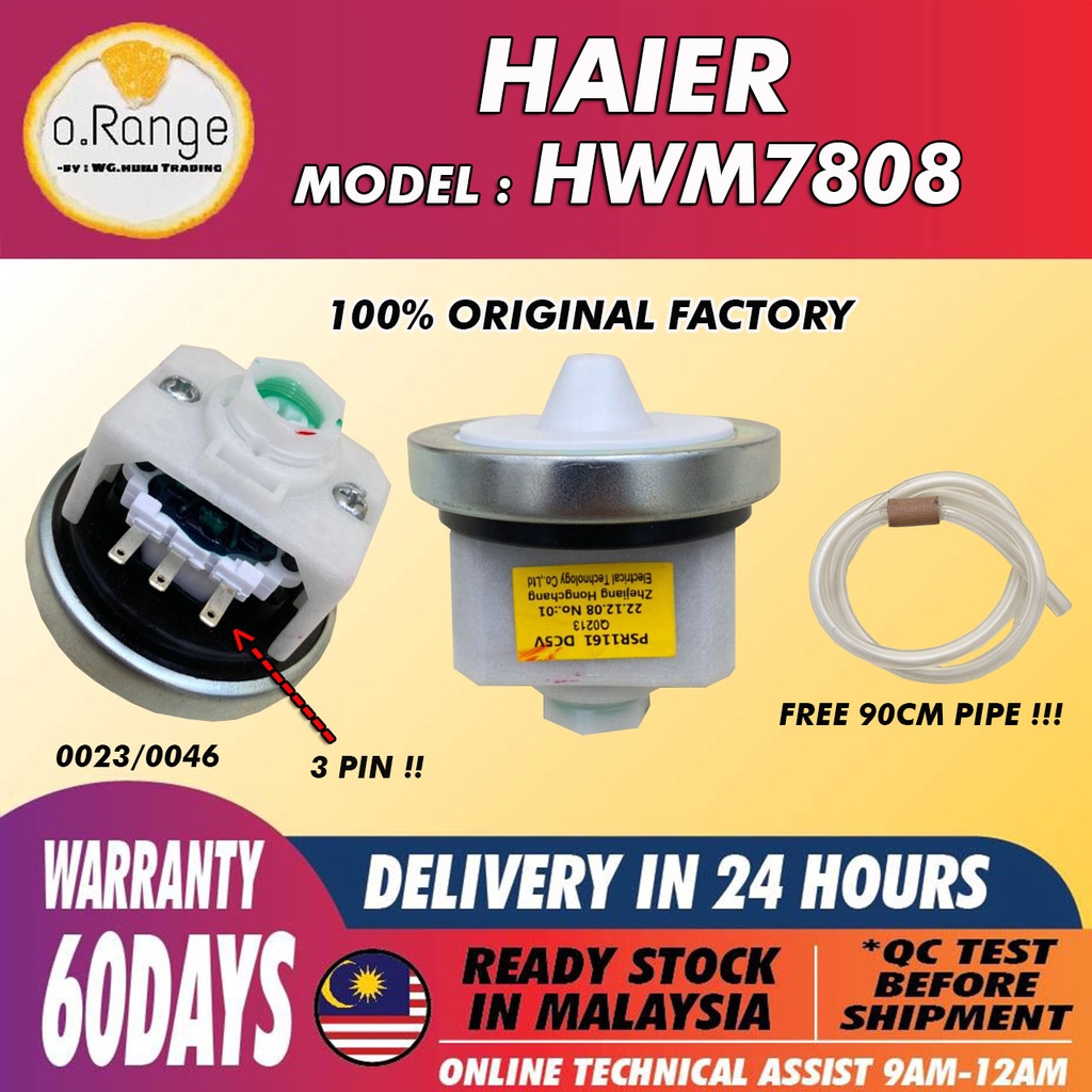 (100ORIGINAL !!) HWM7808 HAIER WASHING MACHINE WATER LEVEL PRESSURE