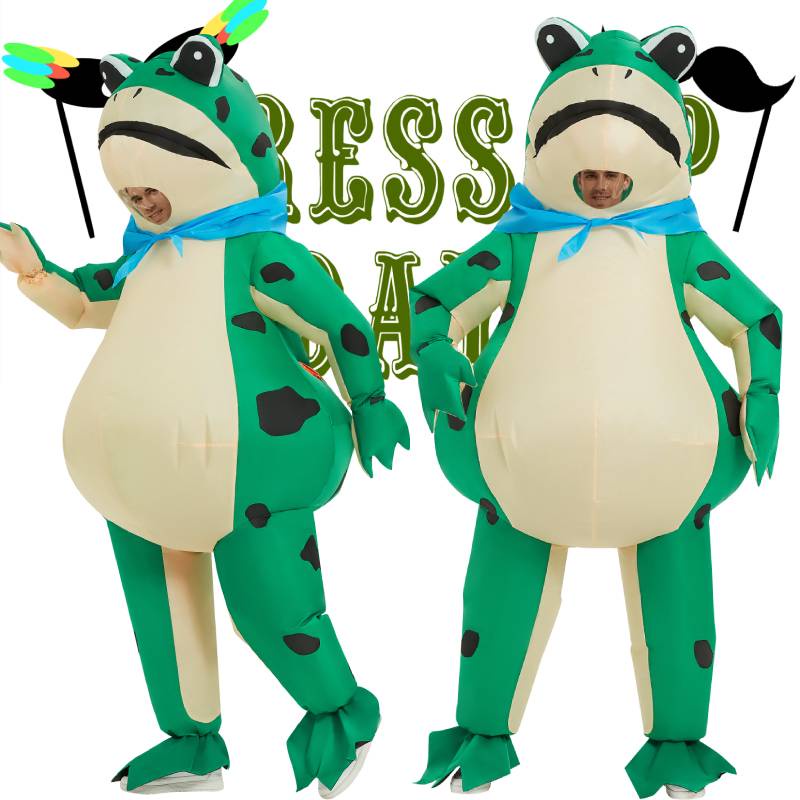 Frog Inflatable All-inclusive Costume With Air Blower Battery And Pack ...