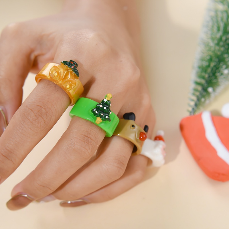 Cute Glowing Frog Rings Resin Finger Circlet Girls Kids Funny ...