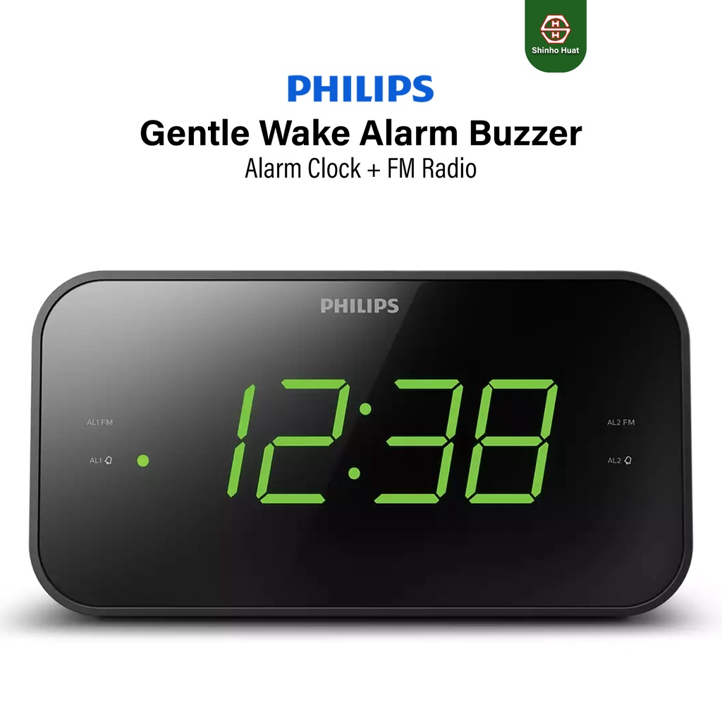Philips Digital Alarm Clock Radio Digital Tuning FM Radio TAR3306