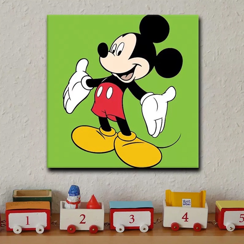 20 x 20cm Paint By Number Framed Canvas Paints Set DIY Oil Painting Art ...