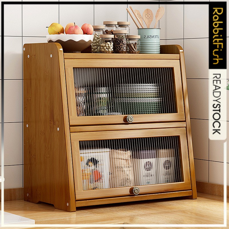 Bamboo Coffee Table Storage Rack Living Room Dining Table