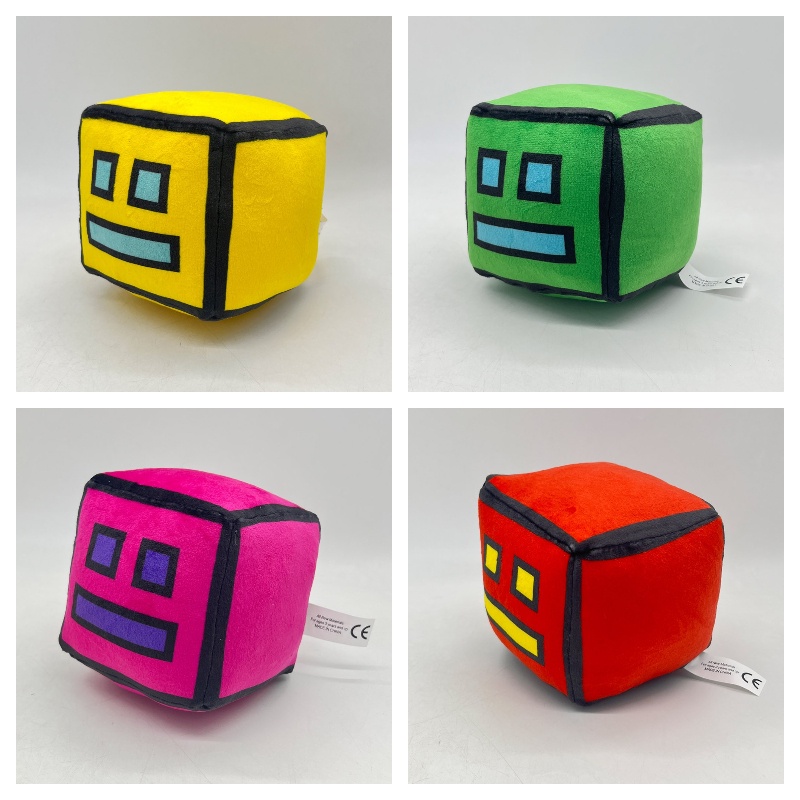 Geometry Dash Plush Stuffed Toy Games Squares Pp Cotton Collections ...