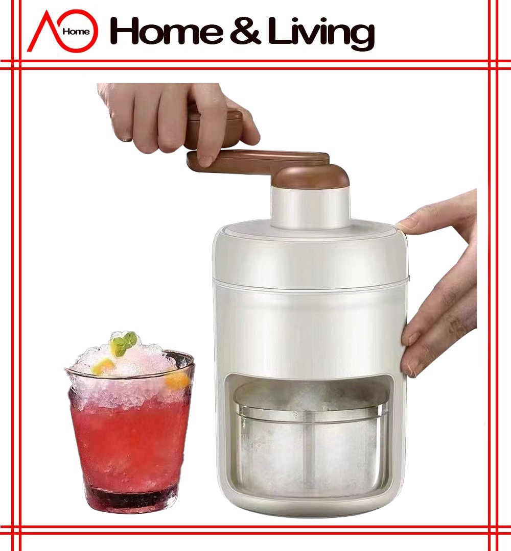 AO Home DIY Manual Ice Shaver Smoothie Ice Block Shredder Machine Hand