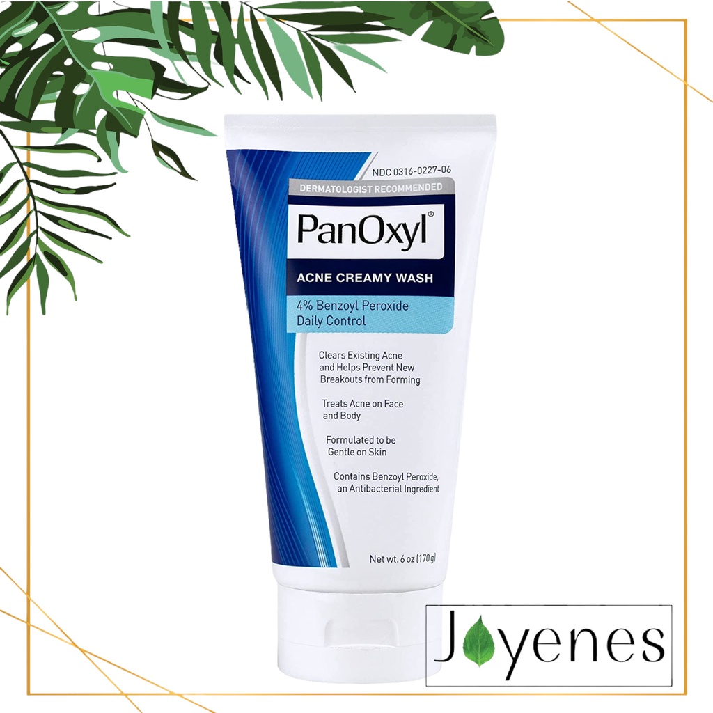 PanOxyl Acne Creamy 4 Wash Benzoyl Peroxide Daily Control (170g