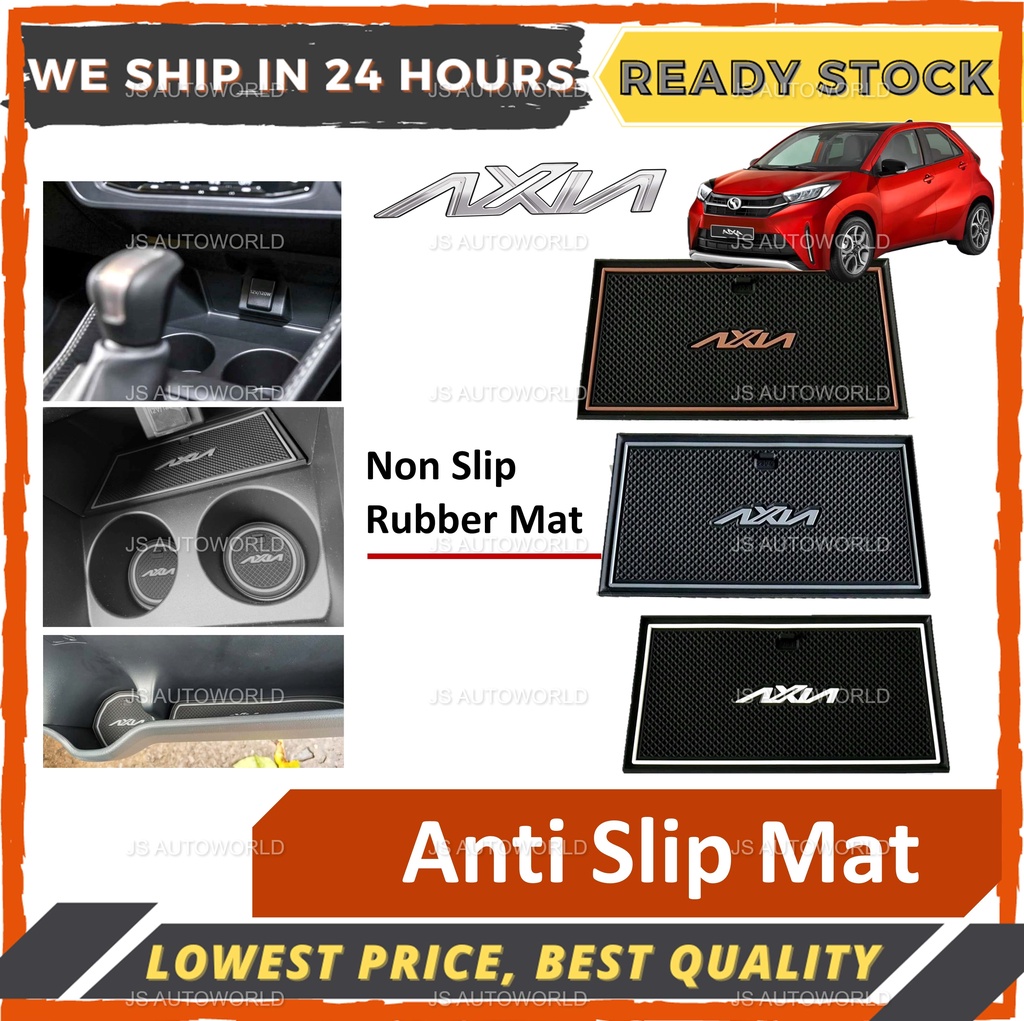 [𝗕𝗔𝗥𝗨 𝐒𝐥𝐨𝐭 𝐌𝐚𝐭] Perodua Axia 2023 Rubber Slip Mat Car Aksesori Kereta ...