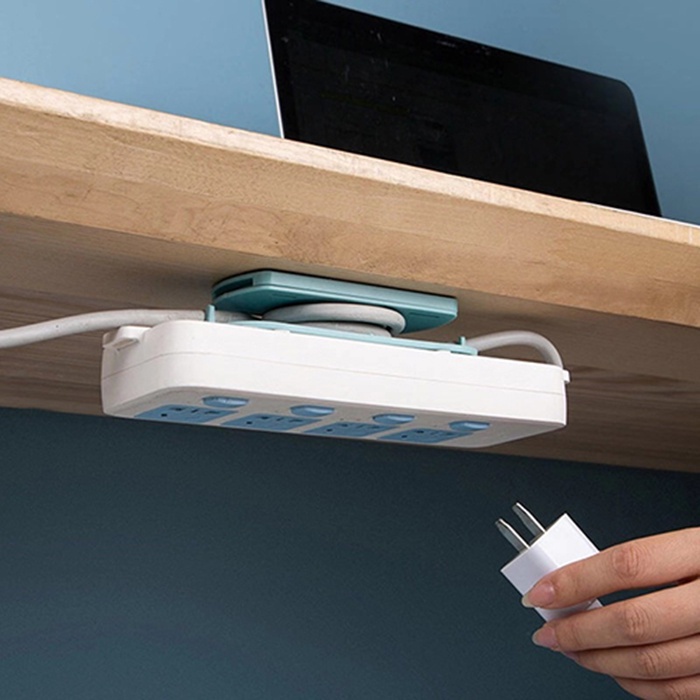 FEELING🔥插排 Self Adhesive Power Strip Holder & Socket Plug Rack, No ...