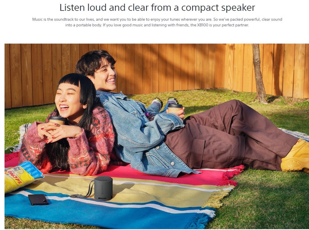 Sony XB100 Portable Wireless Bluetooth Speaker | Hands-free calling ...