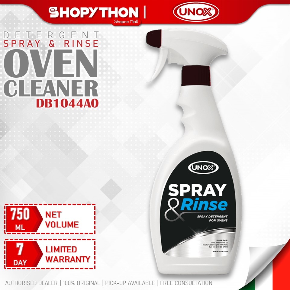 UNOX Spray & Rinse DB1044A0 (750ml) Made in Italy Oven Detergent