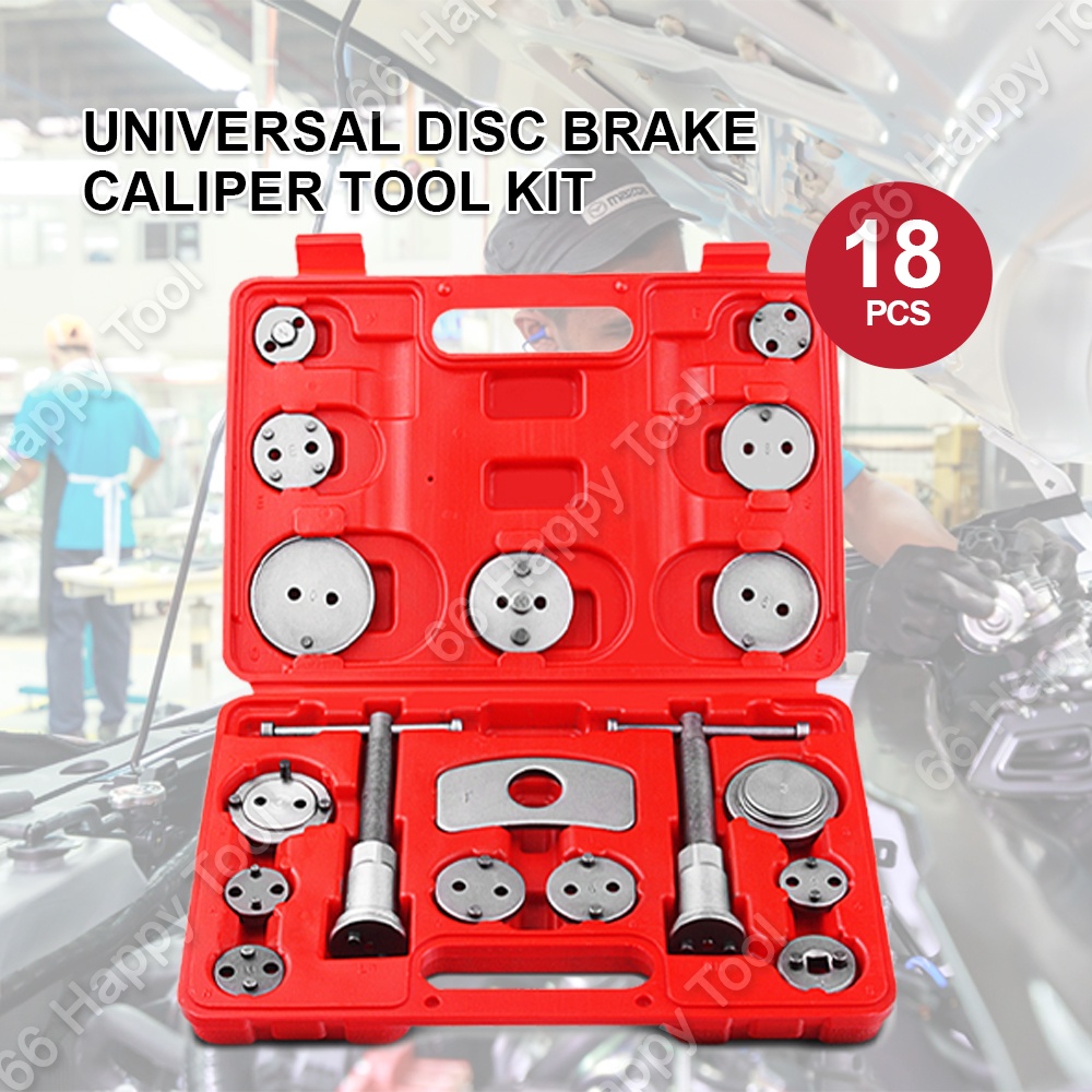 Automotive 18pcs Universal Disc Brake Caliper Tool Kit Car Repair Wind Back Tools Set Auto