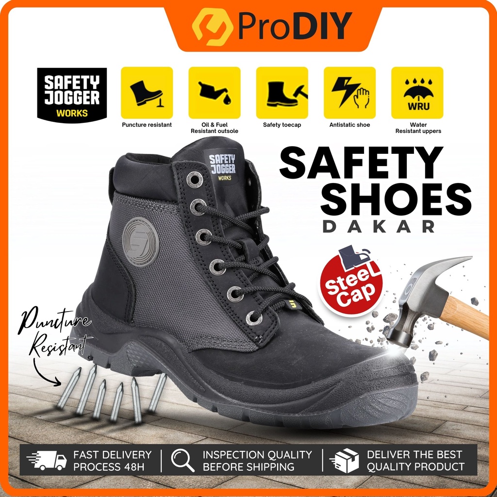 Safety Jogger Dakar Safety Boots Men Medium Cut Steel Toe Working