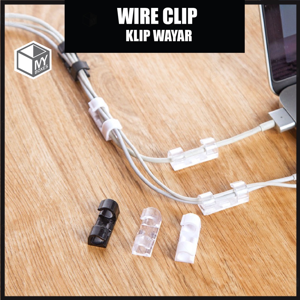 MYB Cable Organizer Clips Cable Management Desktop & Workstation ABS