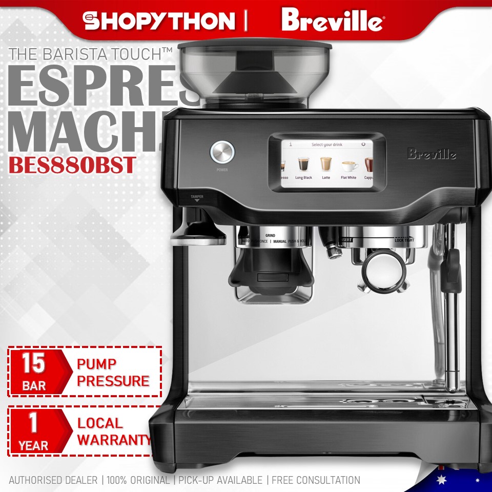 BREVILLE the Barista Touch BES880BST Black Stainless Steel (1.9L
