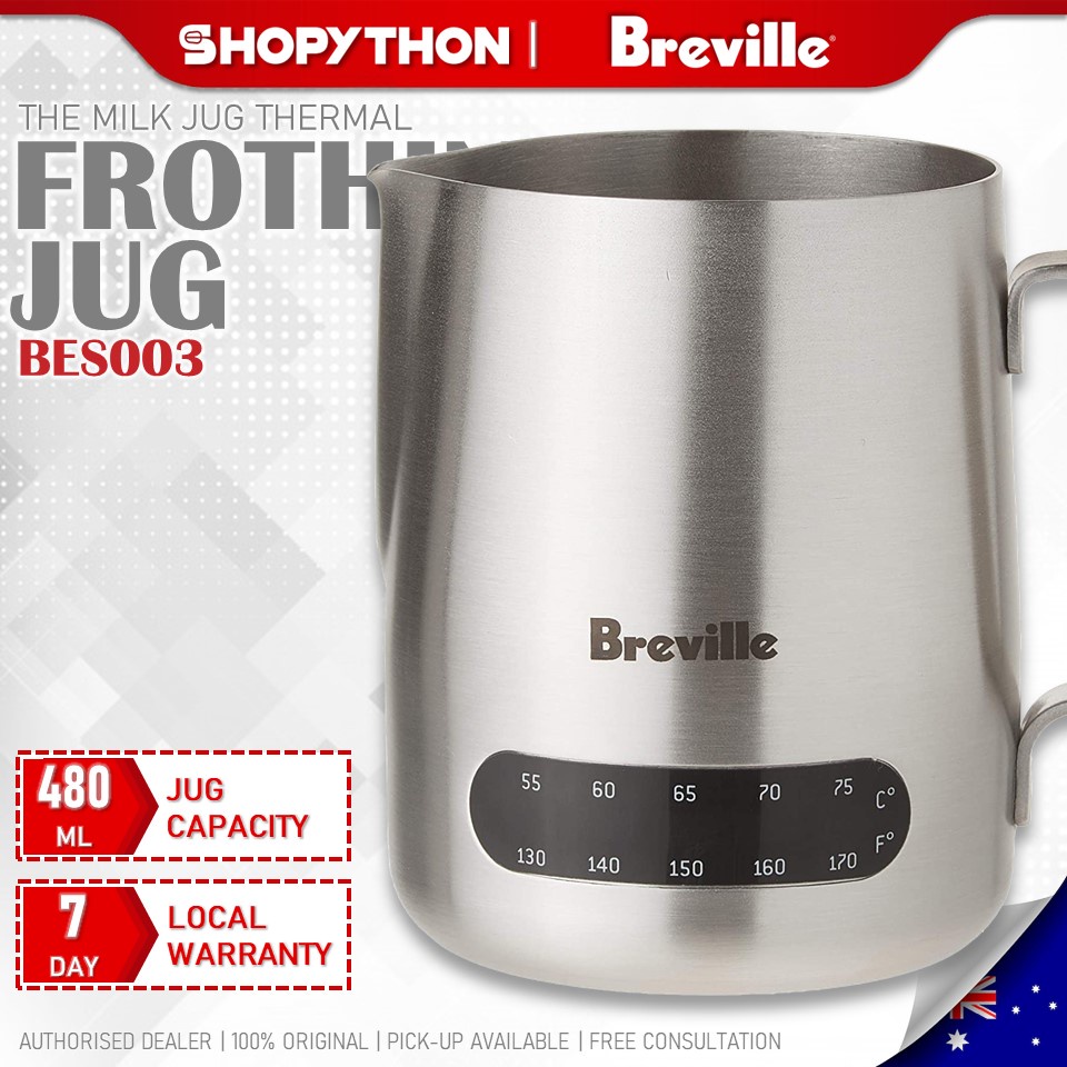 BREVILLE the Milk Jug Thermal BES003 (480ml) Stainless Steel Frothing