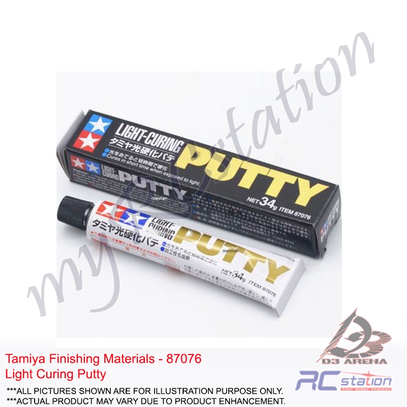 Tamiya 87076 Light Curing Putty Finishing Materials Series