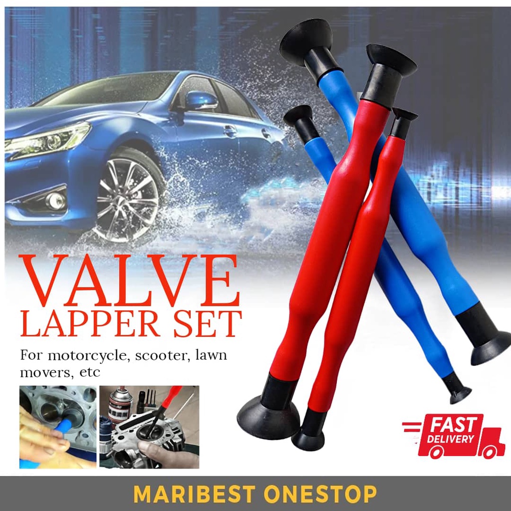 2PCS Double Ended Valve Lapping Stick Valve Grinding with Suction Cup