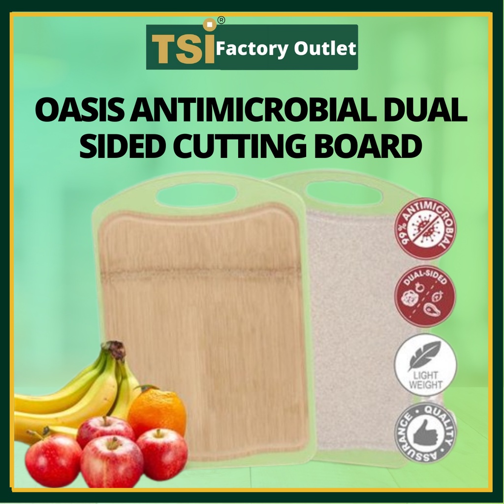 OASIS ANTIMICROBIAL DUAL SIDED CUTTING BOARD (AVOCADO GREEN) | Shopee ...