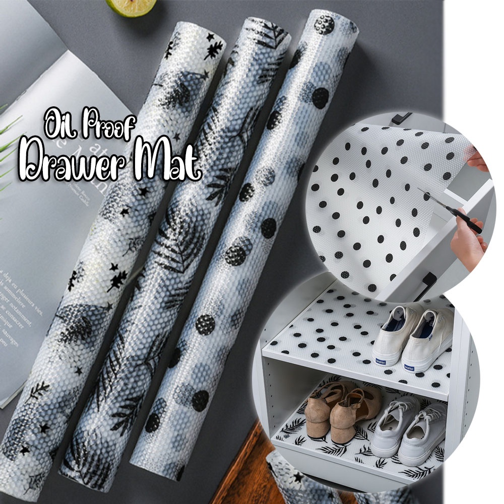 {BSU} 120*45CM Non Slip Drawer Mat OilProof Kitchen Shelf Liner