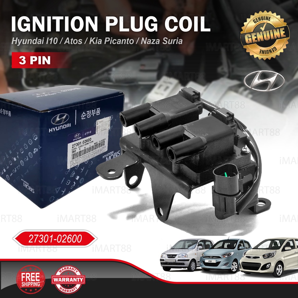 Original Ignition Plug Coil Hyundai i10 Atos 1.0 1.1 Kia Picanto 1.1