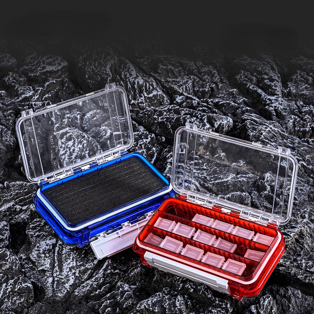 Fishing Waterproof Fishing Tackle Box Double Sided Opening and Closing ...