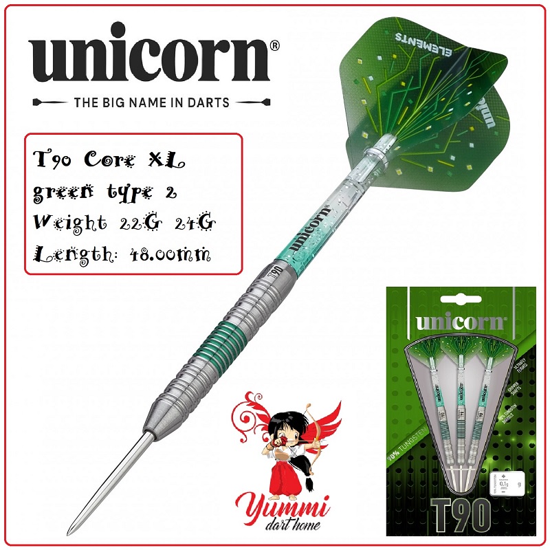 Unicorn Steel Tip Dart T90 Core XL Green Type (22G & 24G) Shopee