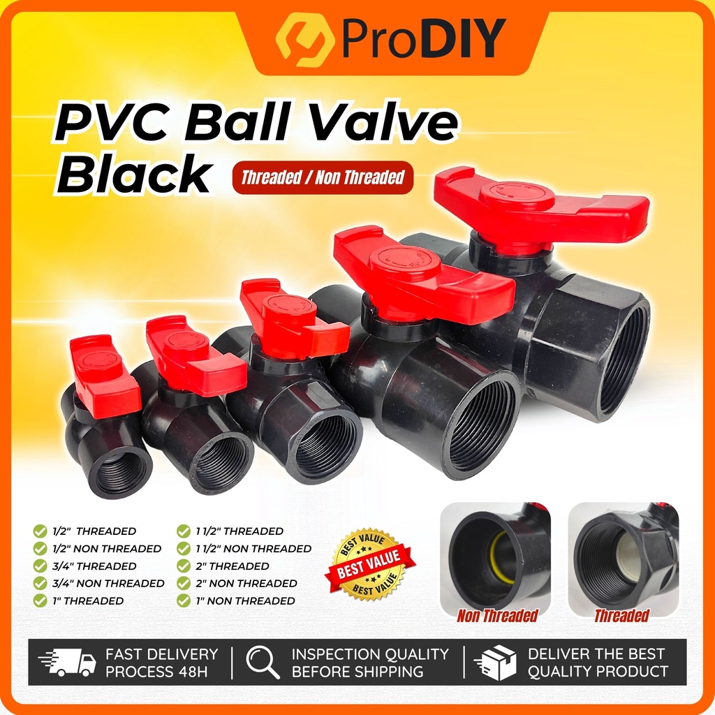 Pvc Ball Valve Black 2