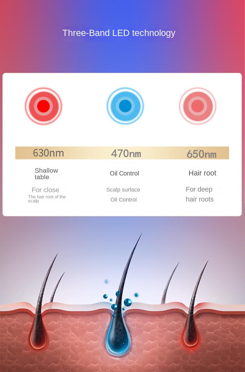 [Ready Stock] Infrared Hair Growth Instrument Red and Blue Light Hair ...